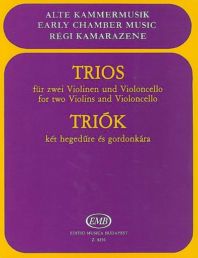 Pejtsik: Trios (2 violins & cello) score & parts, Edito Musica Budapest