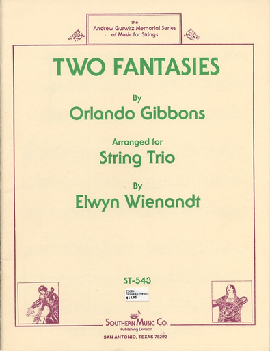 Gibbons, Orlando (Wienandt): 2 Fantasies for String Trio (2 violins & cello or violin, viola & cello)