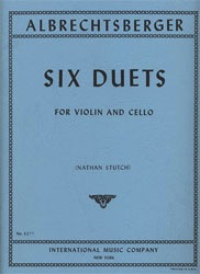Albrechtsberger (Stutch): Six Duets (violin & cello)