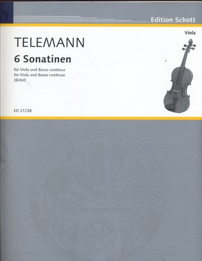 Telemann, G.F. (Birtel, arr.): 6 Sonatas (viola, piano, and optional cello)