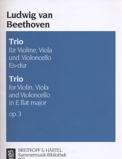 Beethoven: String Trio in Eb, Op.3 Eb (violin, Viola, Cello)