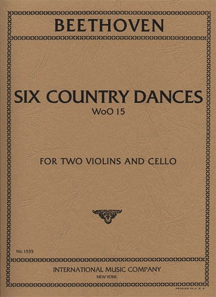 Beethoven, L.van: Six Country Dances WoO15 (2 Violins & Cello) score & parts IMC