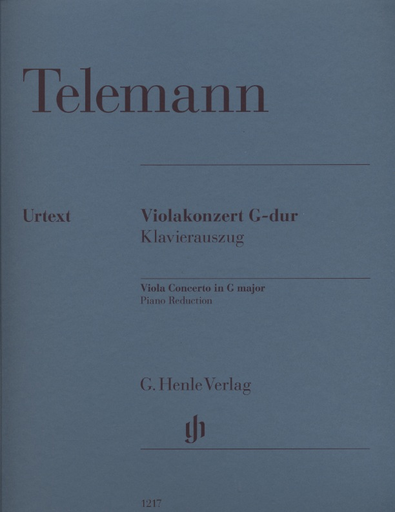 Telemann, G.P. (Schmidt, ed.): Concerto in G Major, urtext (viola & piano)