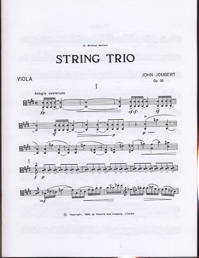 Joubert, John: Trio Op. 30 (violin, Viola, Cello)