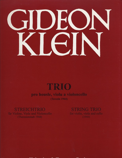 Klein, Gideon: String Trio Terezin, 1944 (violin, Viola, Cello) score & parts