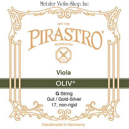 Pirastro OLIV viola G string, gut/gold-silver, medium, non-rigid, in envelope
