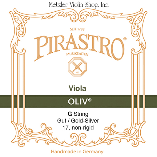 Pirastro OLIV viola G string, gut/gold-silver, medium, non-rigid, in envelope