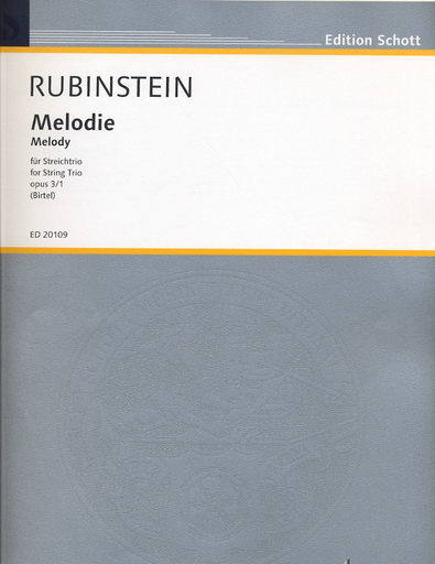 Rubenstein, Anton: Melodie Op.3 #1 (violin, Viola & cello) score & parts