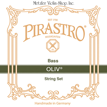Pirastro OLIV bass string set, 3/4, gut/chrome steel, orchestra tuning
