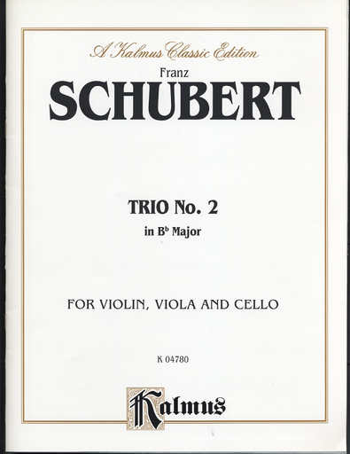 Schubert, Franz: Trio #2 in Bb (violin, Viola, Cello) Out of Print