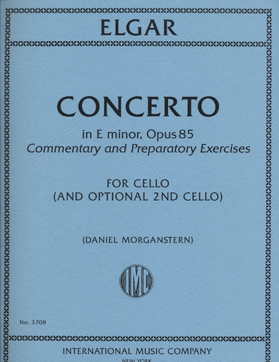 Elgar, Edward (Morganstern): Concerto in e minor, op. 85 for cello 7 optional second cello