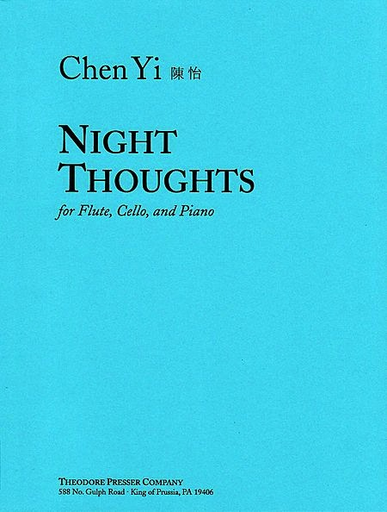 Yi, Chen: Night Thoughts (flute, Cello & piano)