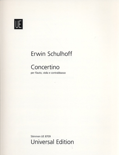 Schulhoff, E.: Concertino (Flute, Viola, and Double Bass)
