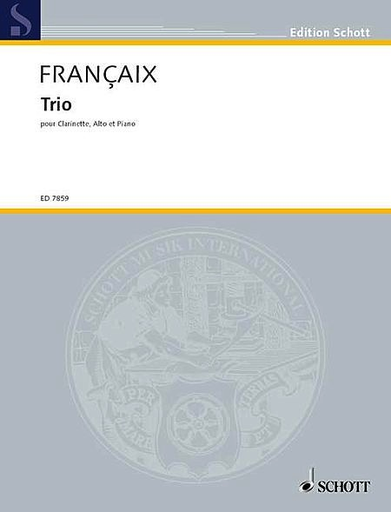 Francaix, J.: Trio (clarinet, viola, and piano)