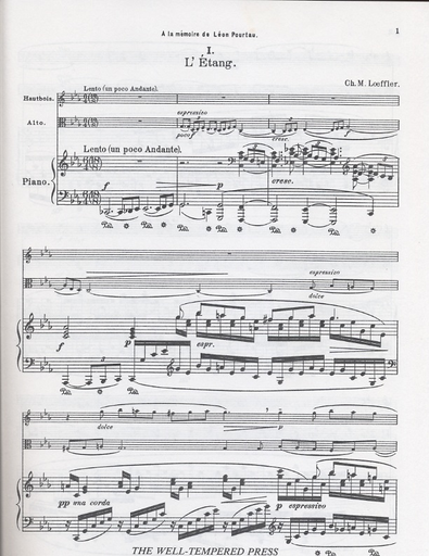 Loeffler, Charles Martin: Two Rhapsodies for oboe, viola and piano