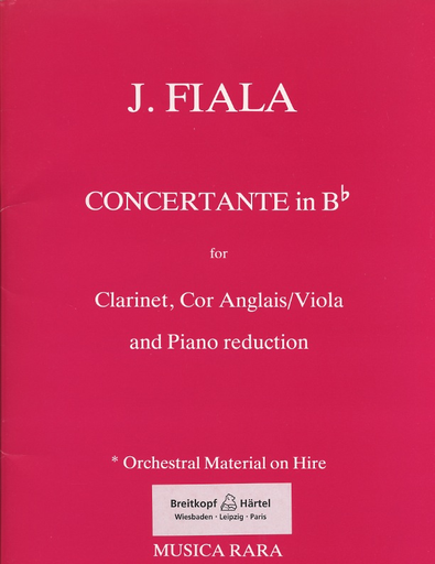 Fiala, Josef: Concertante in Bb (clarinet, Viola & piano)
