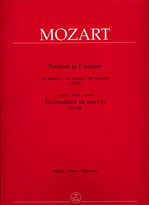 Mozart, W.A.: Fantasia in F minor after the Organ Piece KV608 (String Quartet) Barenreiter