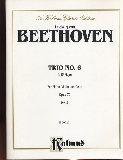 Beethoven, L. van: Piano Trio No. 6 Op. 70 No. 2 in Eb major (violin, cello & piano)
