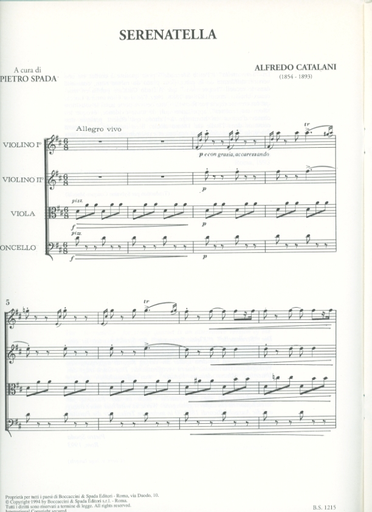 Catalani, Alfredo: Serenatella (string quartet)