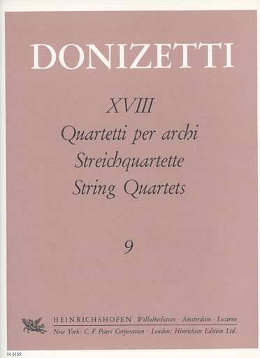 Donizetti, Gaetano: String Quartet No. 9 in d minor