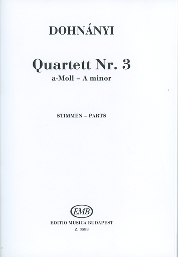 Dohnanyi, Erno: String Quartet in a minor Op.33 No. 3 (parts)