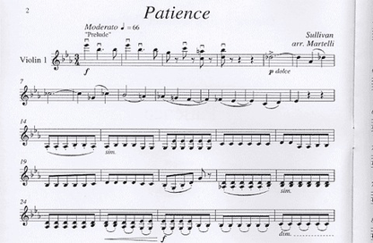 Sullivan (Martelli): Patience (string quartet)