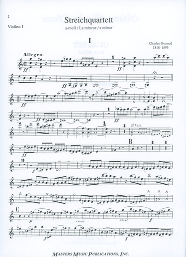 Gounod, Charles: String Quartet in a minor