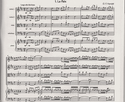 Handel, G.F.: Music from the Royal Fireworks (string quartet)