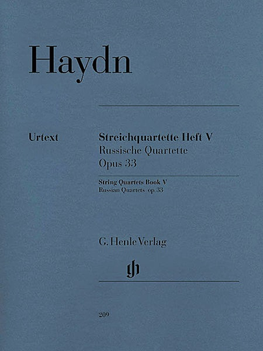 Haydn, F.J. (Feder, ed.): String Quartets, Vol.5, Op. 33, "Russian Quartets", urtext (2 violins, viola, and cello)