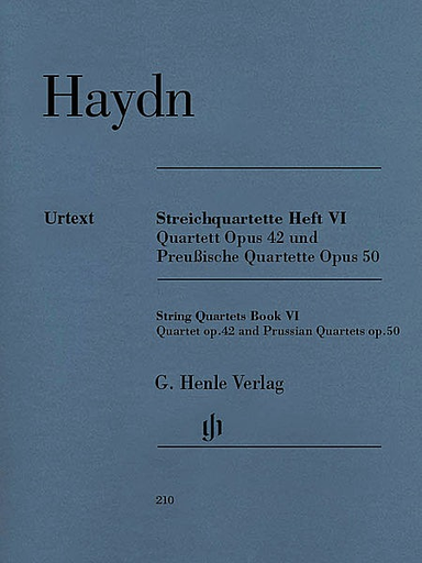 Haydn, F.J.: String Quartets Vol.6, Op.42 and Op. 50, "Prussian Quartets", urtext (2 violins, viola, and cello)