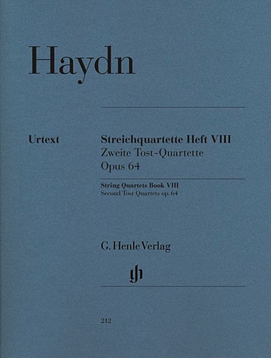Haydn, F.J. (Feder/Saslav/Kirkendale, ed.): String Quartets Vol. 8, Op. 64, "Second Tost Quartets", urtext (2 violins, viola, and cello)
