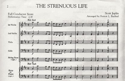 Joplin, Scott: Strenuous Life (string quartet)