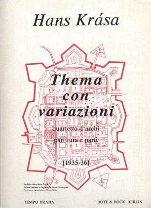 Krasa, Hans: Thema con Variazioni 1935-6 (string quartet) score and parts