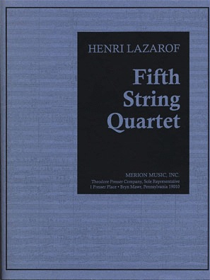 Lazarof, Henri: Fifth String Quartet, score and parts