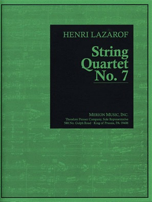 Lazarof, Henri: String Quartet No. 7, score and parts