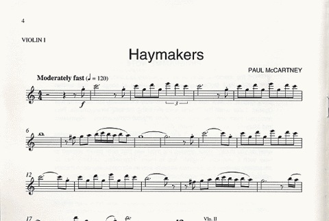 McCartney, P.: Haymakers and Midwife (string quartet)