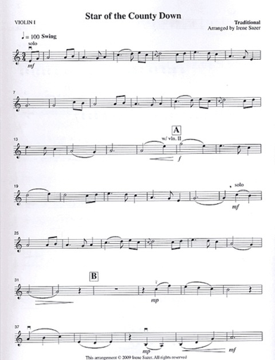 Sazer, Irene: Traditional Celtic Tunes for String Quartet