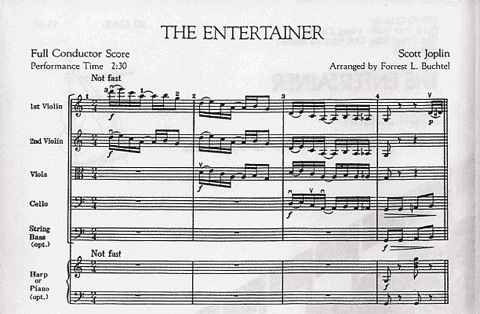 Joplin, Scott: The Entertainer (string quartet) score and parts