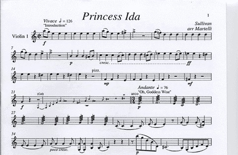 Sullivan (Martelli): Princess Ida (string quartet)