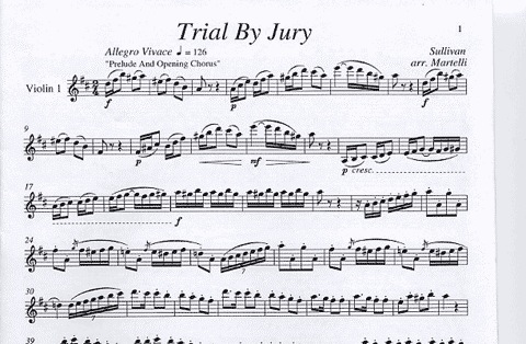 Sullivan (Martelli): Trial by Jury (string quartet)