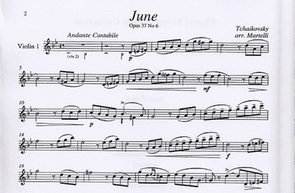 Tchaikovsky (Martelli): June Op. 37, No. 6 (string quartet)