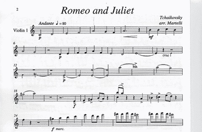 Tchaikovsky (Martelli): Romeo and Juliet Overture (string quartet)