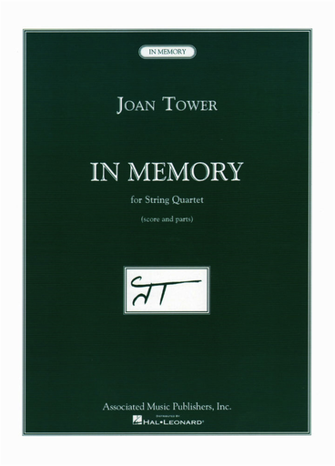 Tower, Joan: In Memory (string quartet) score and parts