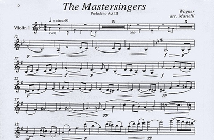 Wagner (Martelli): Meistersingers Prelude to Act 3 (string quartet)