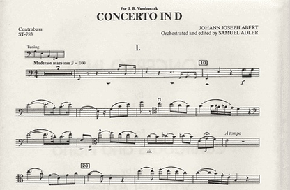 Abert, J.J.: Concerto in D (bass & piano)
