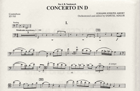 Abert, J.J.: Concerto in D (bass & piano)