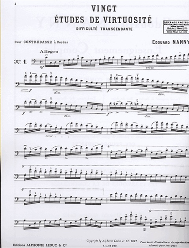 Nanny, Edouard: 20 Virtuoso Etudes (bass)