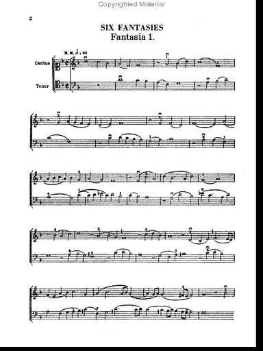 Lasso, Orlando di: Six Fantasies for Violin & Cello