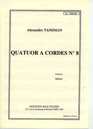 Tansman, Alexander: String Quartet No.8