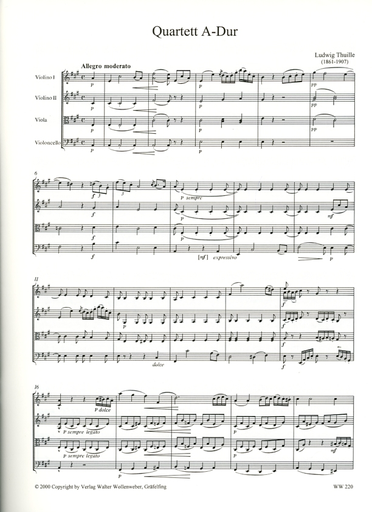 Thuille, Ludwig: String Quartet in A Major